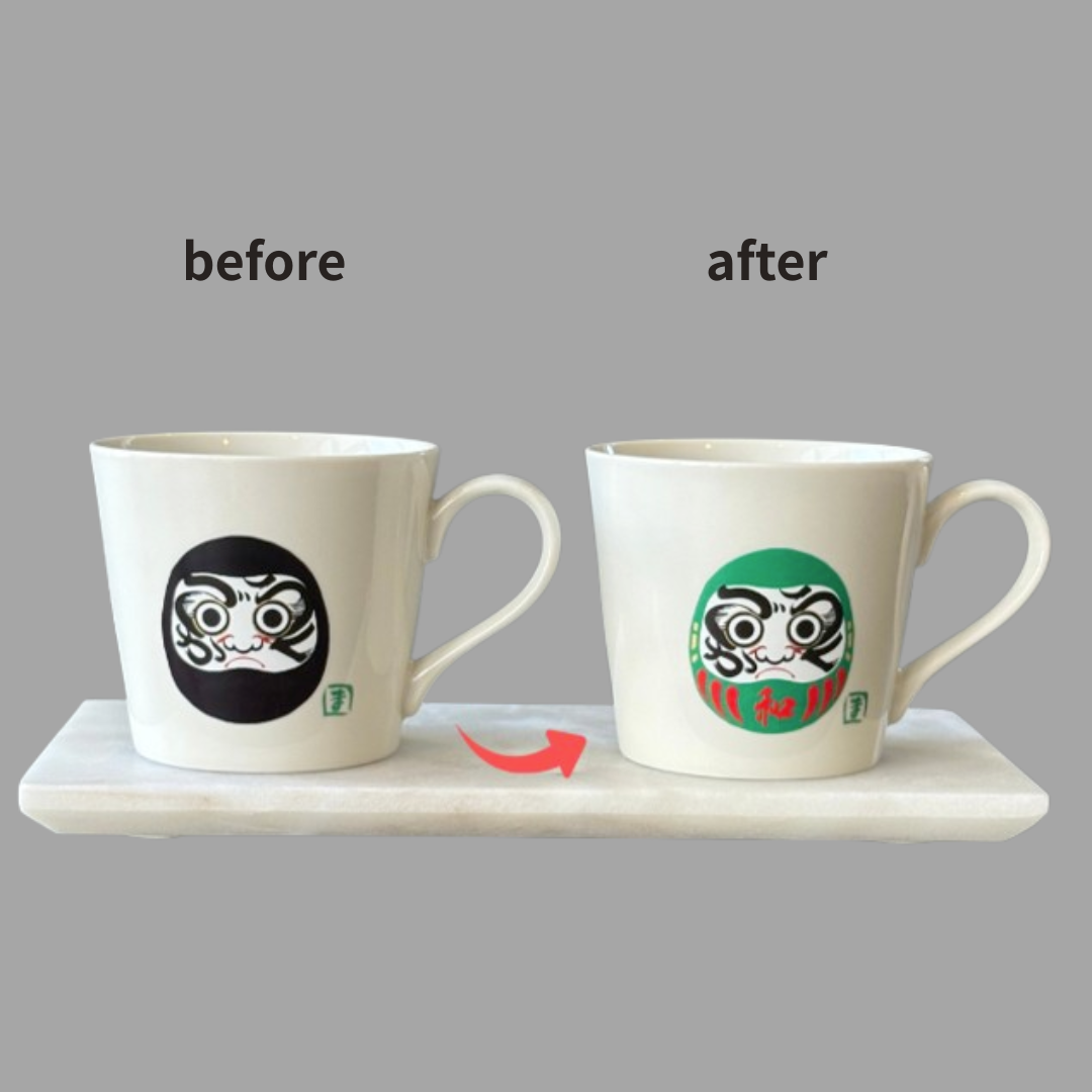 MARUMO高木陶器 温感馬克杯 合格達磨 |溫度變色馬克杯|合格祈願・應援禮物