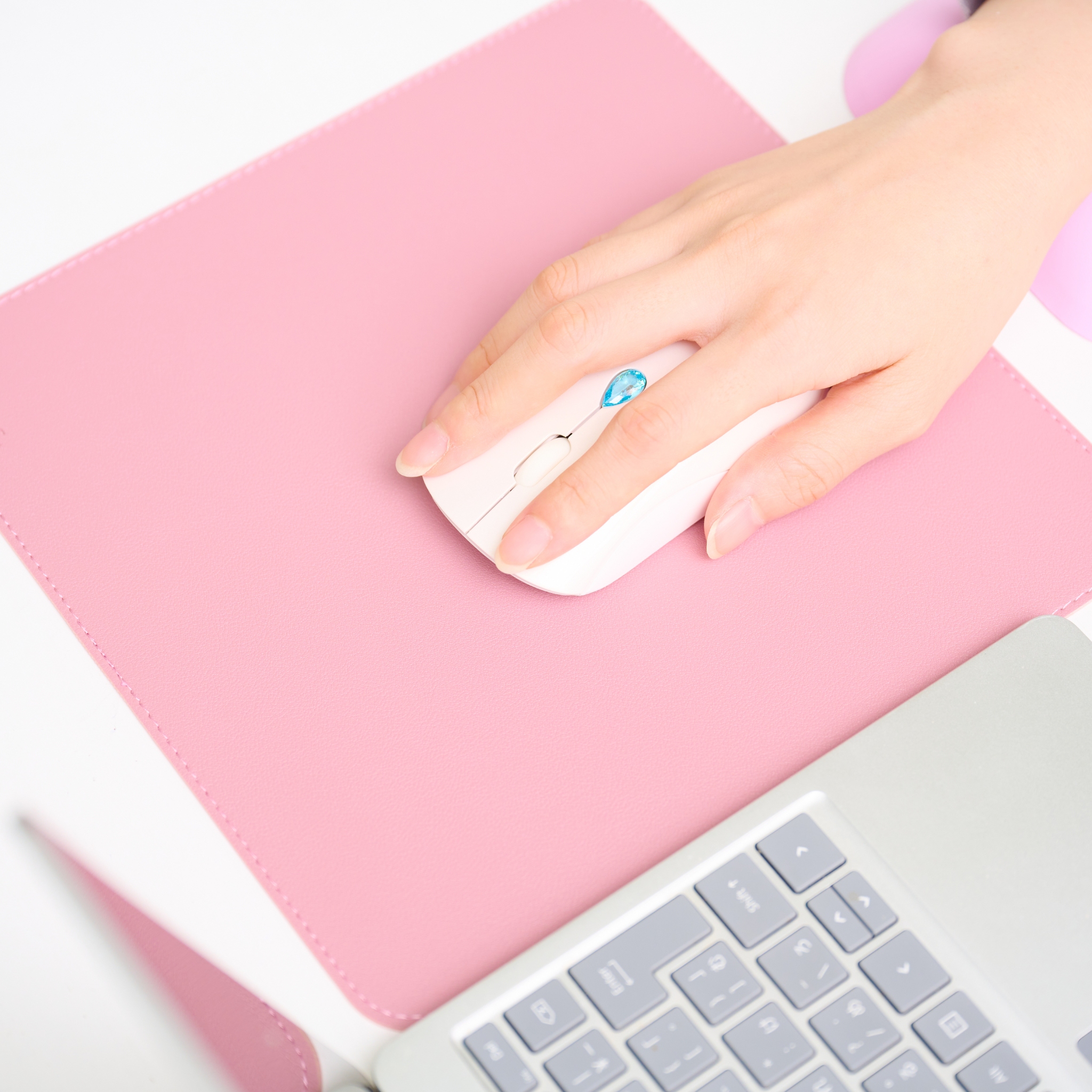 EGRET SweetiE-Jewelry 系列 立方氧化鋯寶石按鈕無線滑鼠|12色誕生石選擇・Bluetooth&2.4GHz雙模式