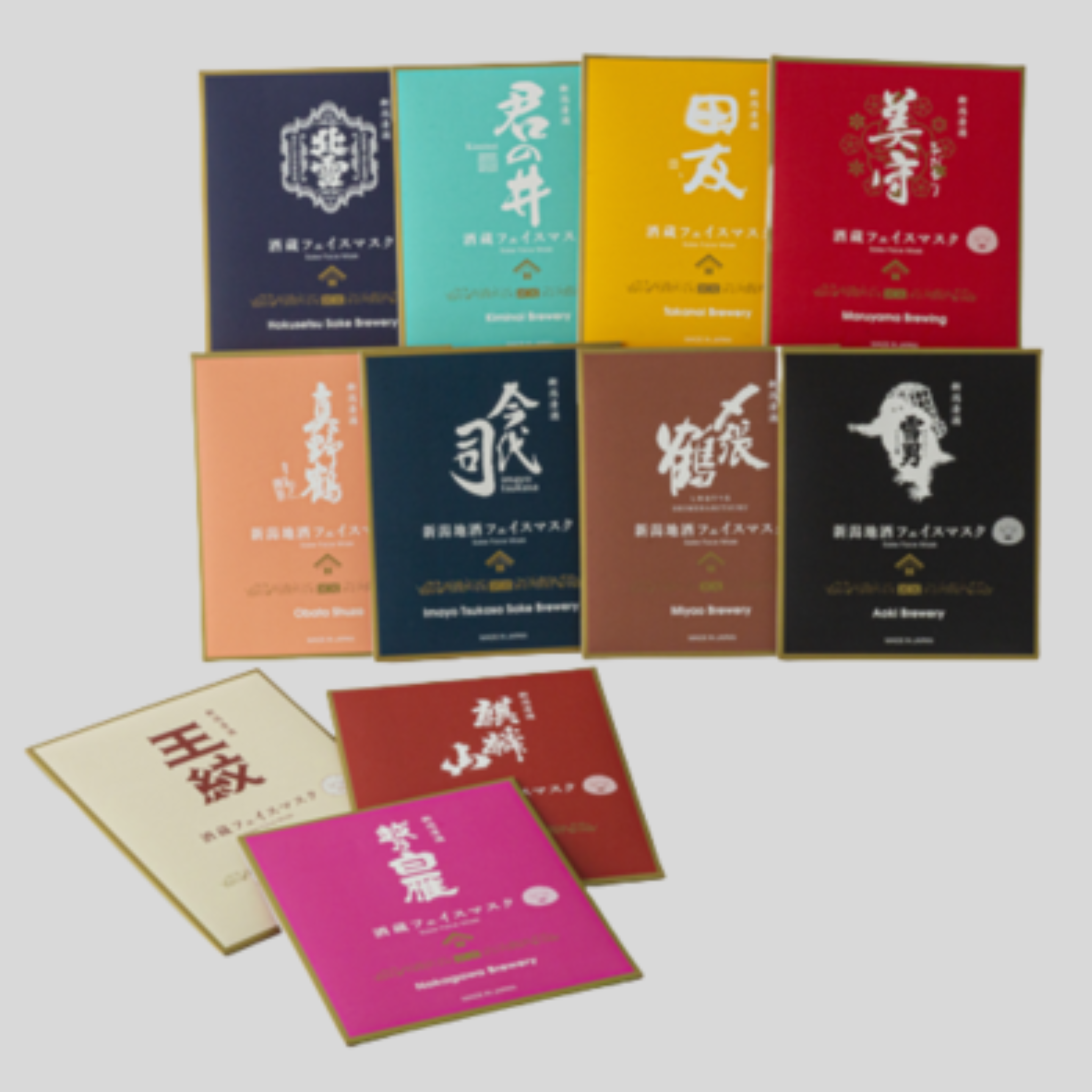 新潟地酒面膜系列|日本酒釀造保濕修護面膜・多酒藏限定款