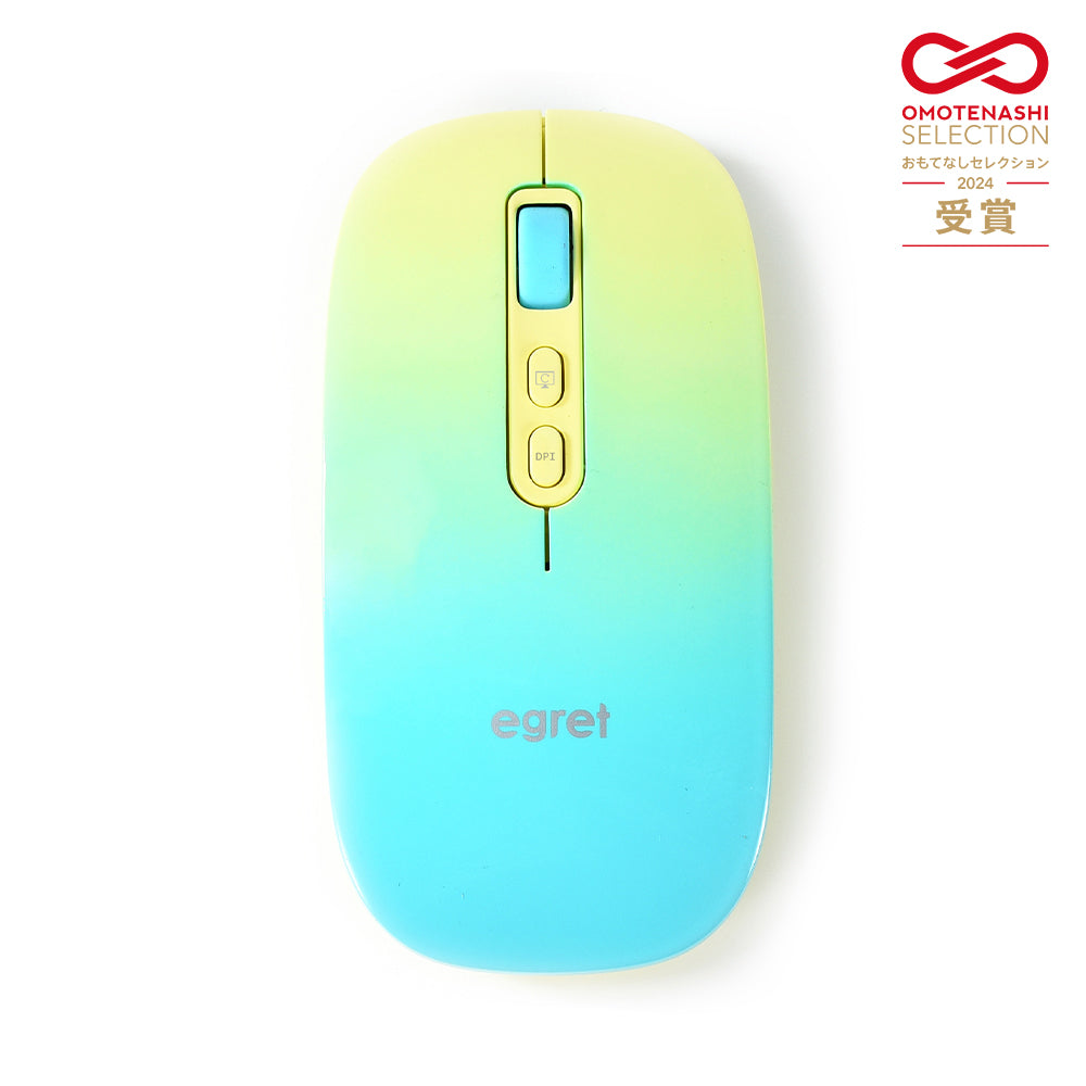 EGRET PrettiE 系列 靜音充電無線滑鼠|Bluetooth&無線連接・USB-C快充・多裝置切換・日式藝術品漸層設計