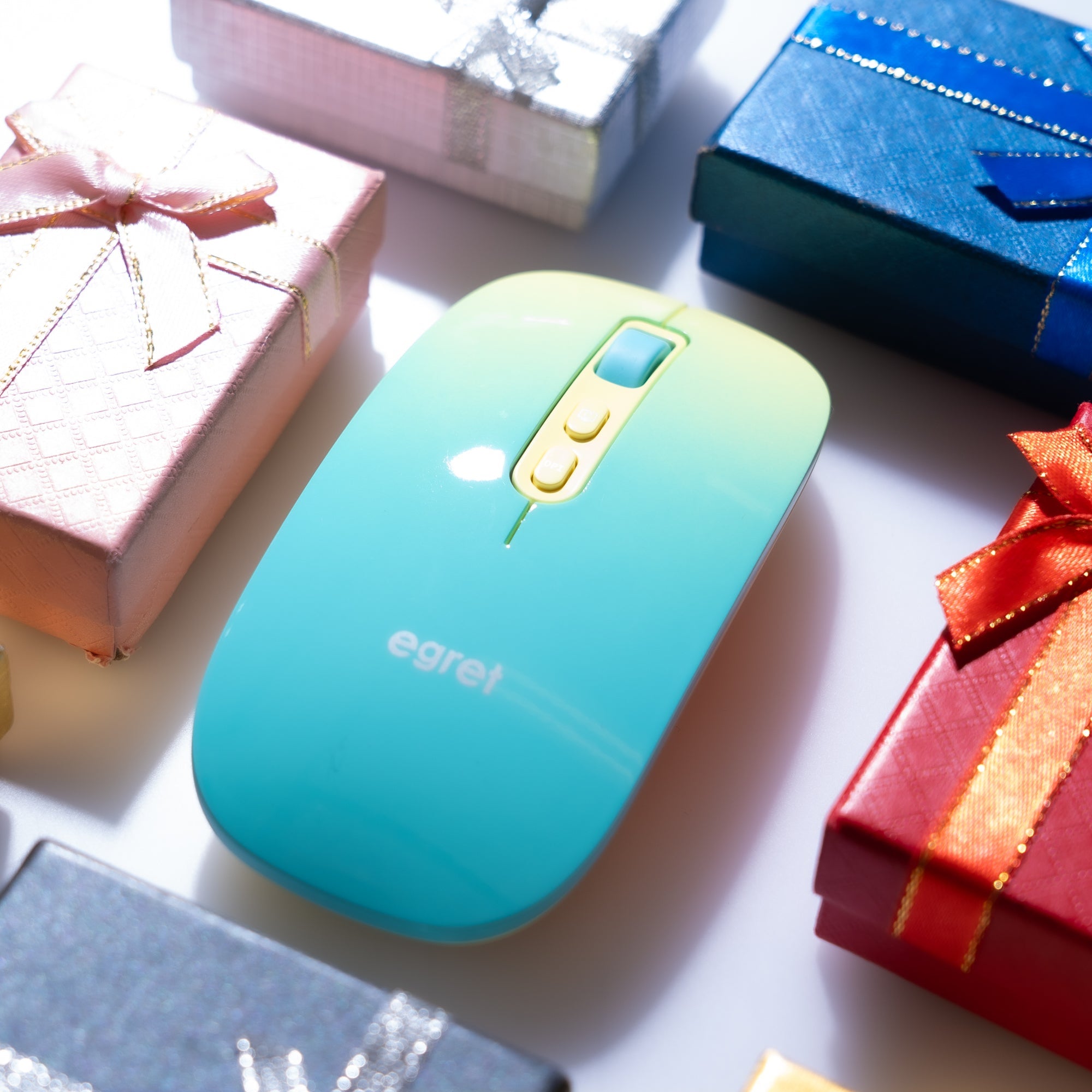 EGRET PrettiE 系列 靜音充電無線滑鼠|Bluetooth&無線連接・USB-C快充・多裝置切換・日式藝術品漸層設計