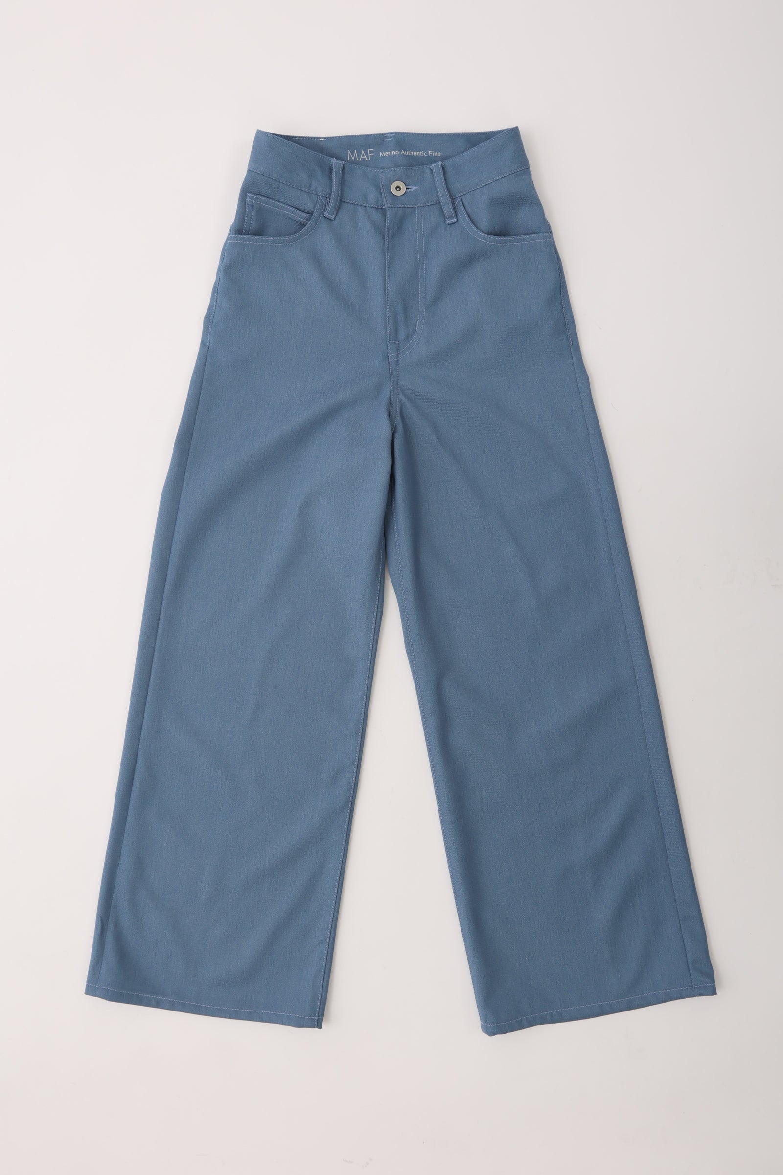 【日本製】NIKKE MAF羊毛丹寧女寬褲｜天然調溫 × 四季皆宜 × 優雅垂墜剪裁