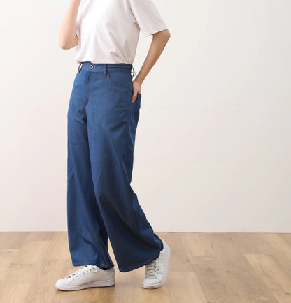 【日本製】NIKKE MAF羊毛丹寧女寬褲｜天然調溫 × 四季皆宜 × 優雅垂墜剪裁