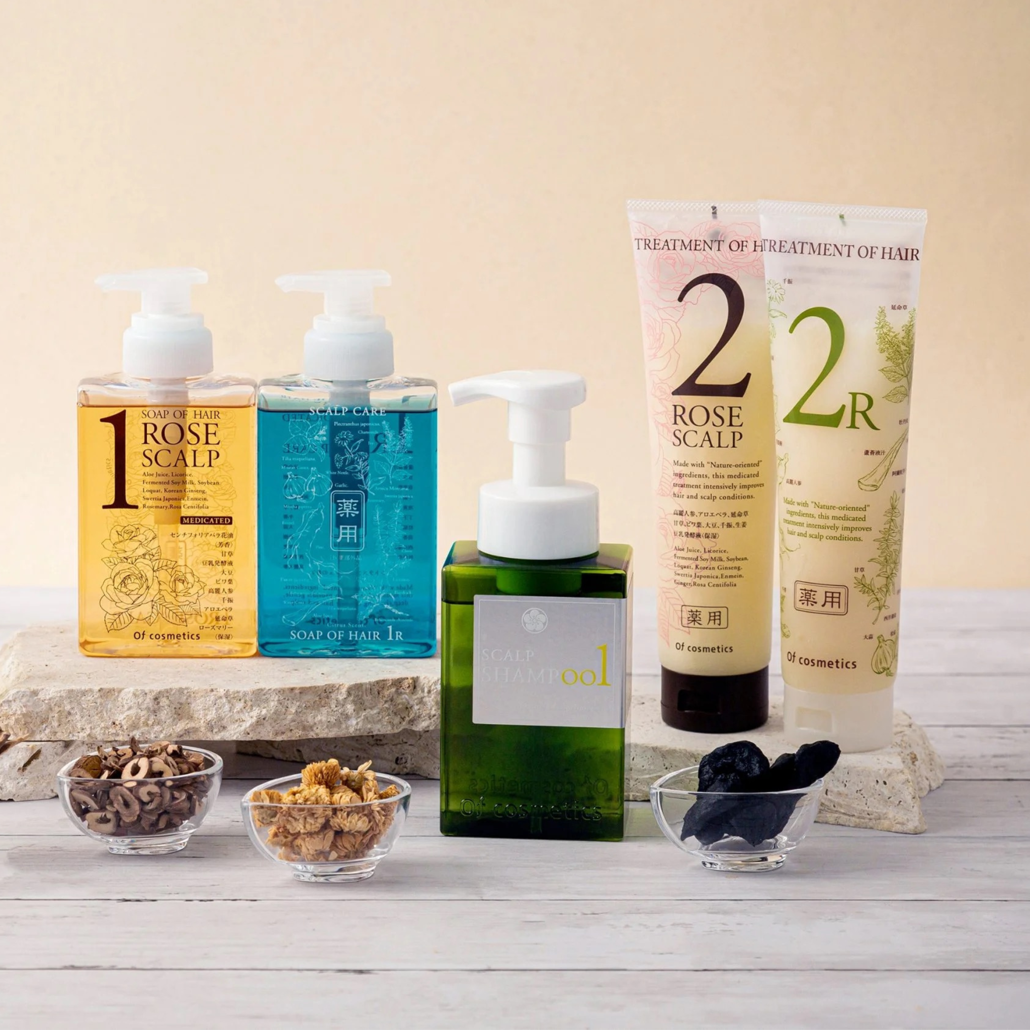 Of cosmetics 藥用護髮素 頭皮舒緩護理型｜玫瑰花束香氛・保濕修護敏感頭皮與髮絲