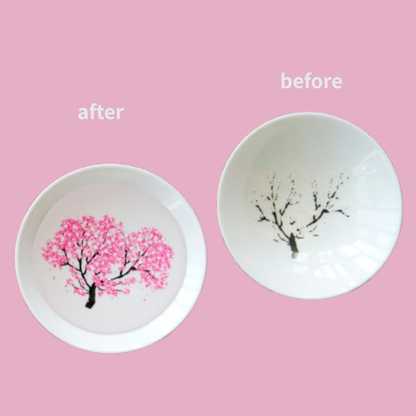 MARUMO高木陶器 冷感平盃 桜｜溫度變色櫻花酒杯｜美濃燒手工陶瓷