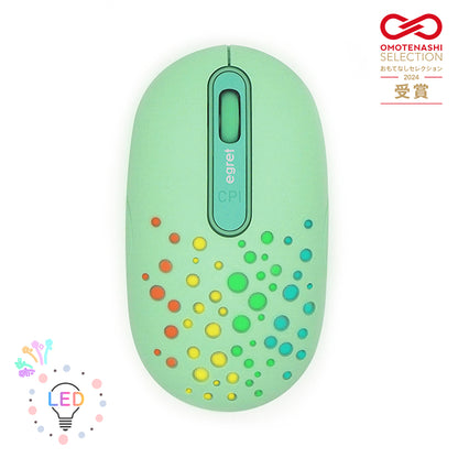 EGRET HappiE 系列 LED發光無線滑鼠｜Bluetooth&2.4GHz雙模式・USB-C快充・三段DPI調節