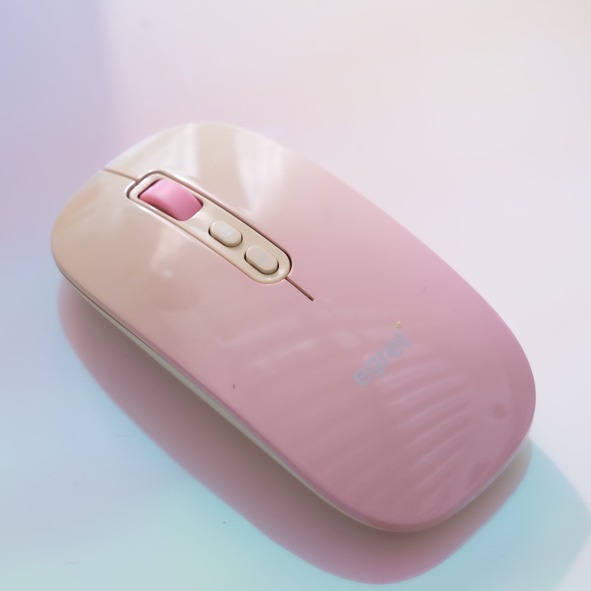 EGRET PrettiE 系列 靜音充電無線滑鼠｜Bluetooth&無線連接・USB-C快充・多裝置切換・日式藝術品漸層設計