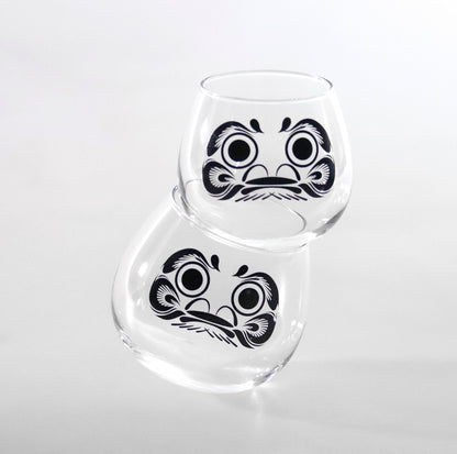 達磨搖晃玻璃杯｜會搖動的達摩酒杯｜日本祈願好運酒器｜marumo高木陶器