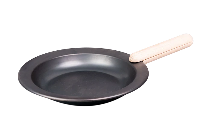 【日本製】鐵製可拆手柄平底鍋 M號套裝｜IH與瓦斯兩用｜職人手工天然木握柄｜健康不沾塗層設計