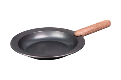 【日本製】鐵製平底鍋L號套裝｜可拆式木柄設計｜IH與瓦斯兩用｜料理直上餐桌的職人鐵鍋