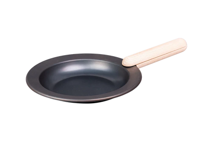 【日本製】鐵製平底鍋L號套裝｜可拆式木柄設計｜IH與瓦斯兩用｜料理直上餐桌的職人鐵鍋