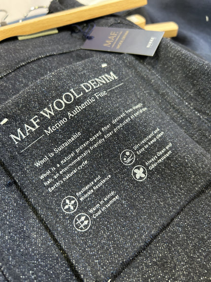 【日本製】NIKKE MAF羊毛丹寧女直筒褲｜天然調溫 × 四季皆宜 × 優雅修身剪裁